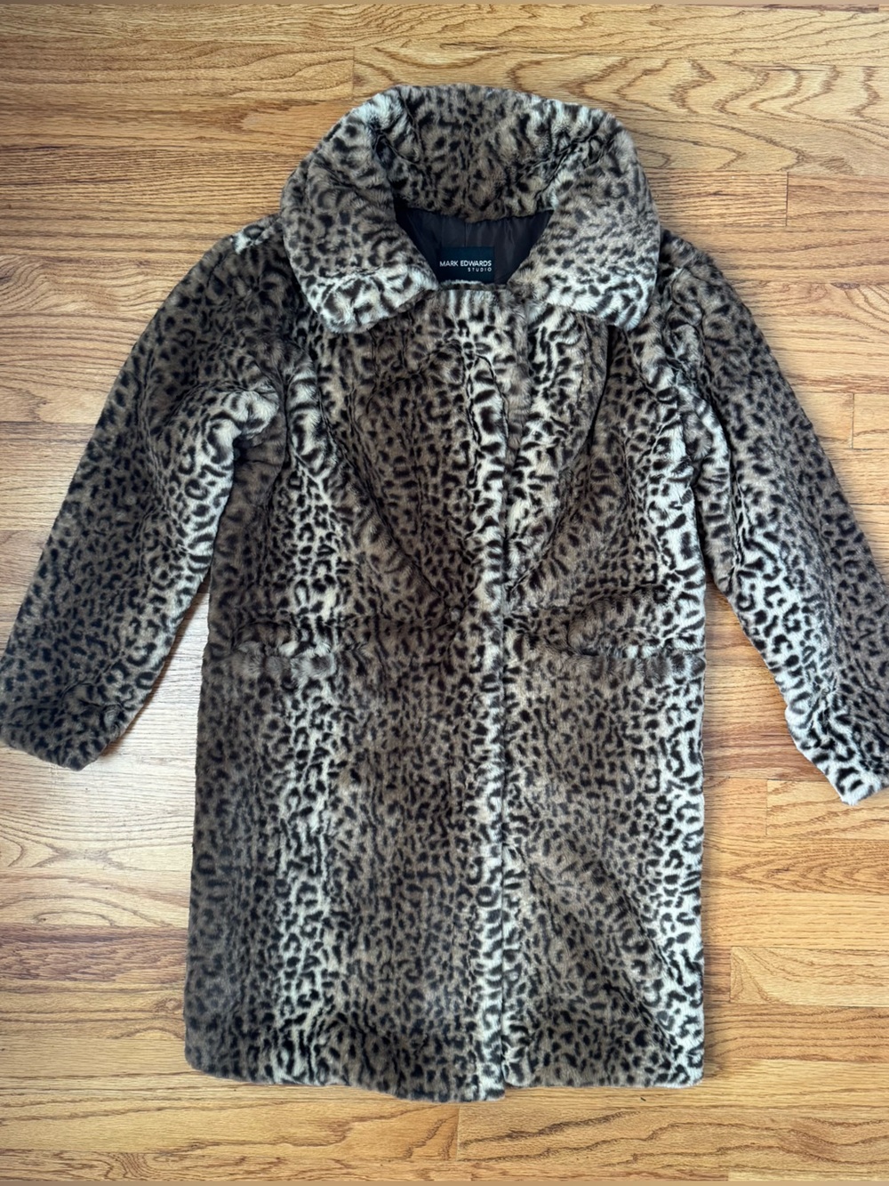 Mark Edwards Faux Leopard Fur Coat